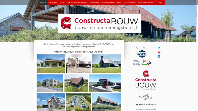 Website van Constructabouw B.V.