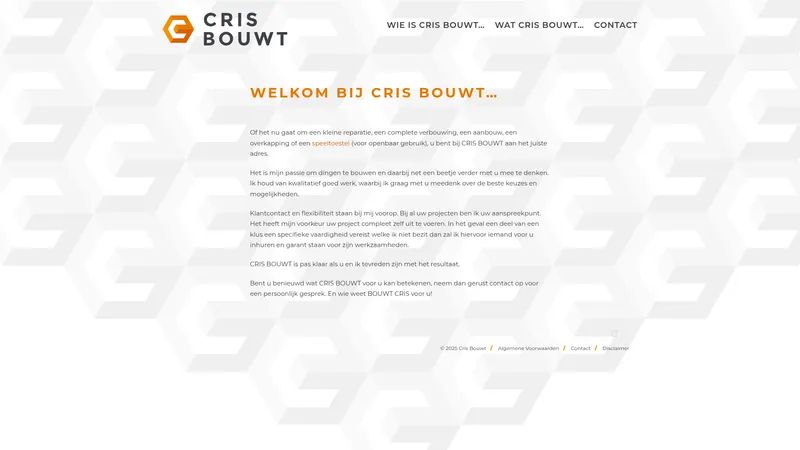 Website van CRIS BOUWT