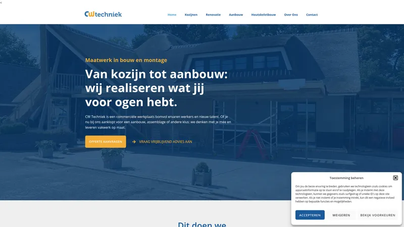 Website van CW Techniek
