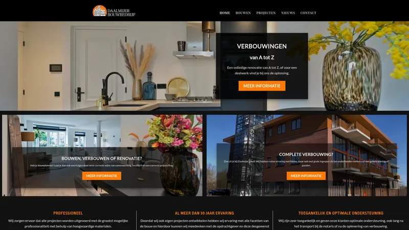 Website van Daalmijer Bouwbedrijf B.V.
