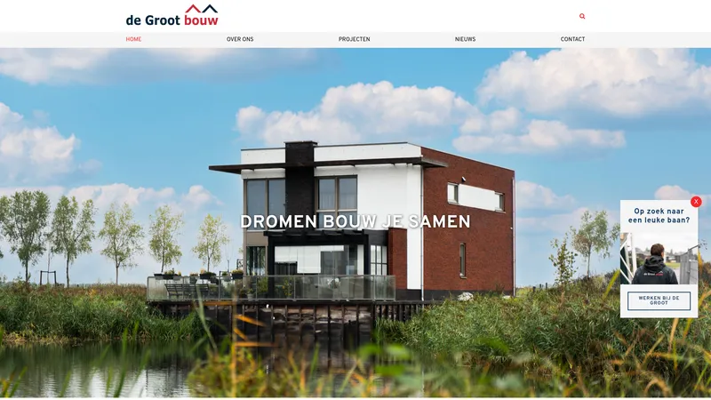 Website van De Groot bouw