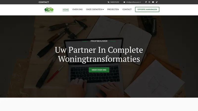 Website van De ProfiBouwer B.V.
