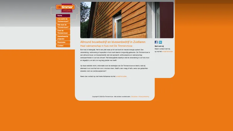 Website van De Timmervrouw