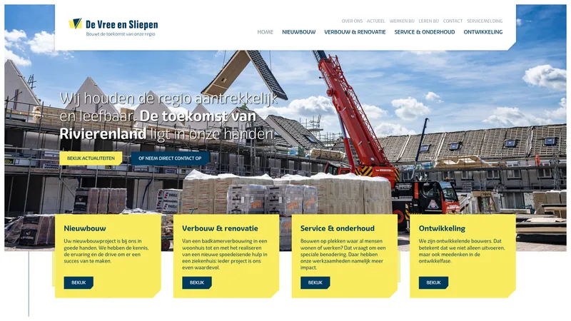 Website van De Vree en Sliepen B.V.