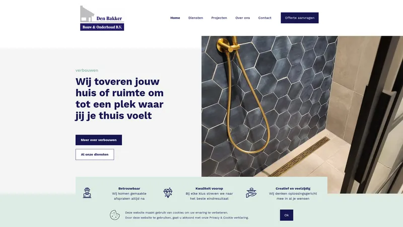Website van den Bakker Bouw & Onderhoud B.V.