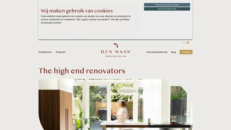 Website van Den Haan Renovators