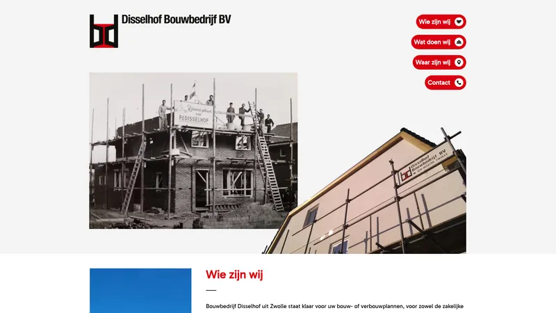 Website van Disselhof Bouwbedrijf