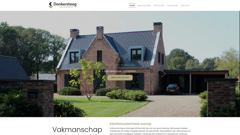 Website van Donkersteeg Bouwbedrijf