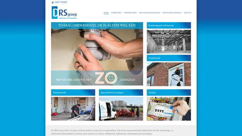 Website van DRS Groep B.V.