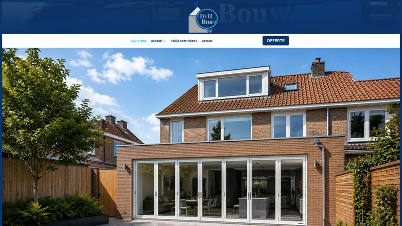 Website van DvH Bouw b.v