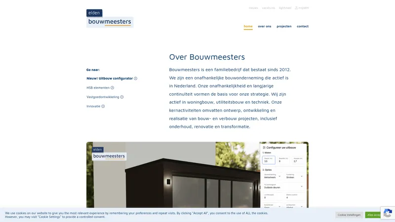 Website van Elden Bouwmeesters