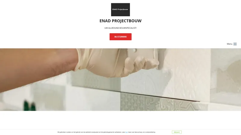Website van Enad Projectbouw
