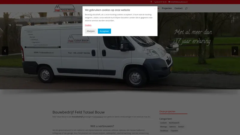 Website van Feld Totaal Bouw