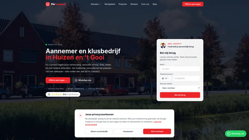 Website van Fix Connect