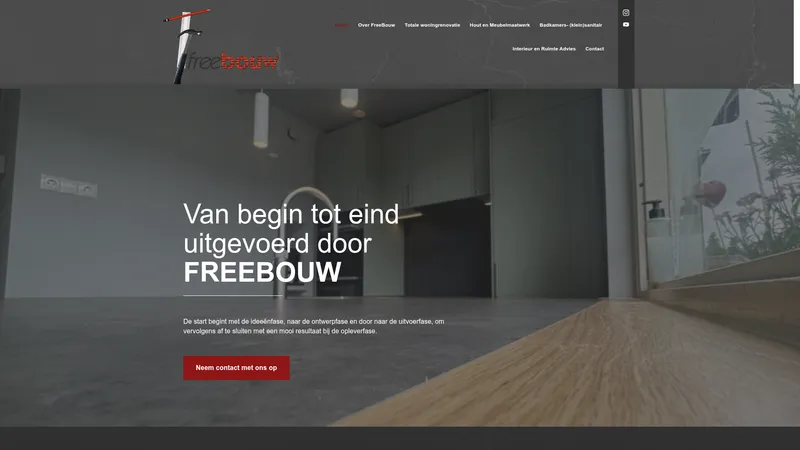 Website van Free Bouw