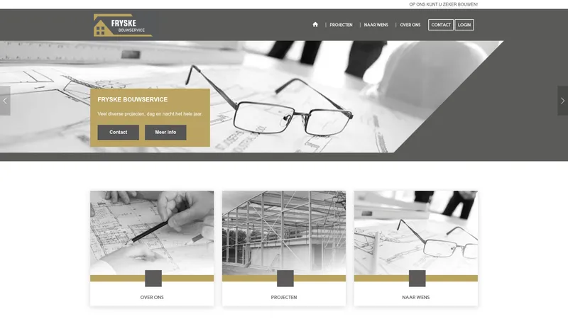 Website van Fryske Bouwservice