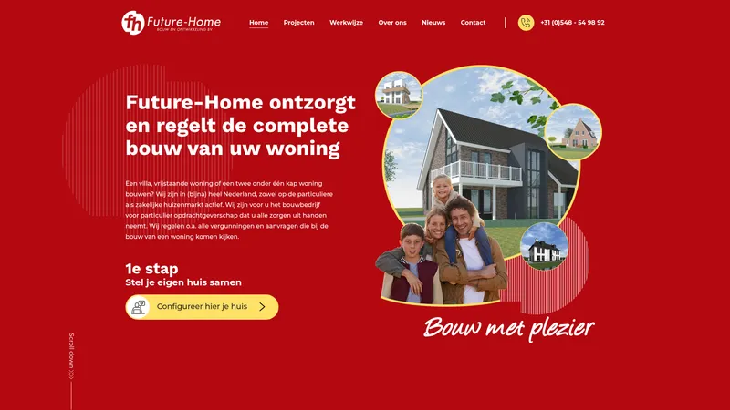 Website van Future-Home bouw en ontwikkeling B.V.