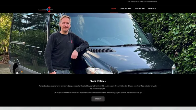 Website van Gaasbeek Bouw