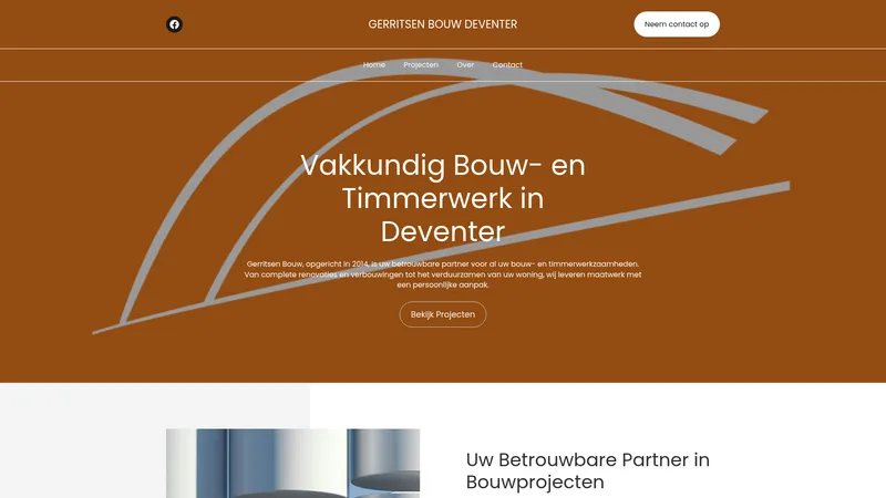 Website van Gerritsen Bouw Deventer