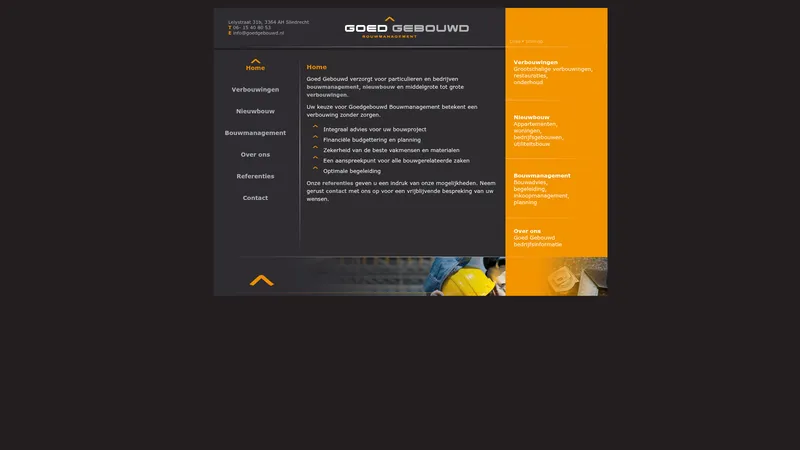Website van Goed Gebouwd B.V.