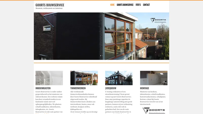 Website van Goorts Bouwservice