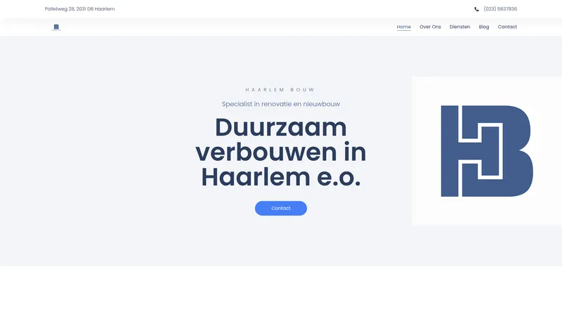 Website van Haarlem Bouw