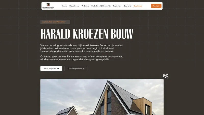 Website van Harald Kroezen Bouw