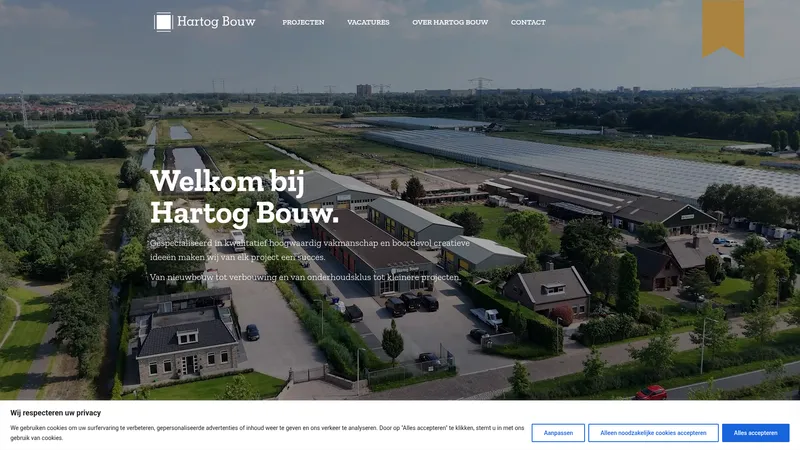 Website van Hartog Bouw