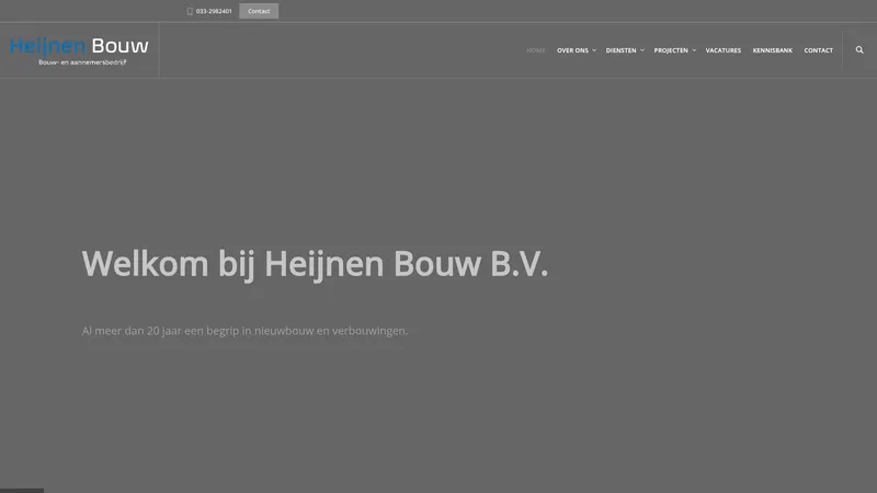 Website van Heijnen Bouw B.V.