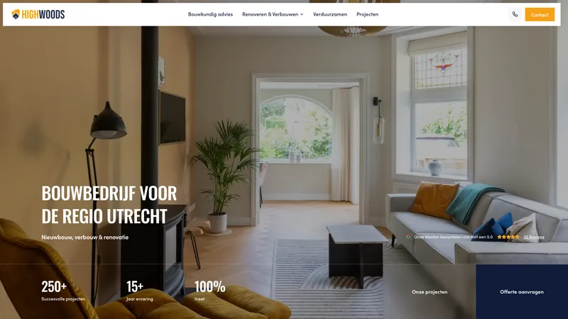 Website van Highwoods B.V.