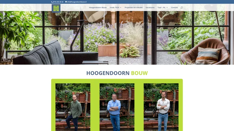 Website van Hoogendoorn Bouw