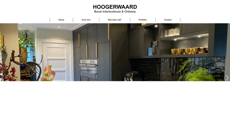 Website van Hoogerwaardbouw Interieurbouw & Ontwerp
