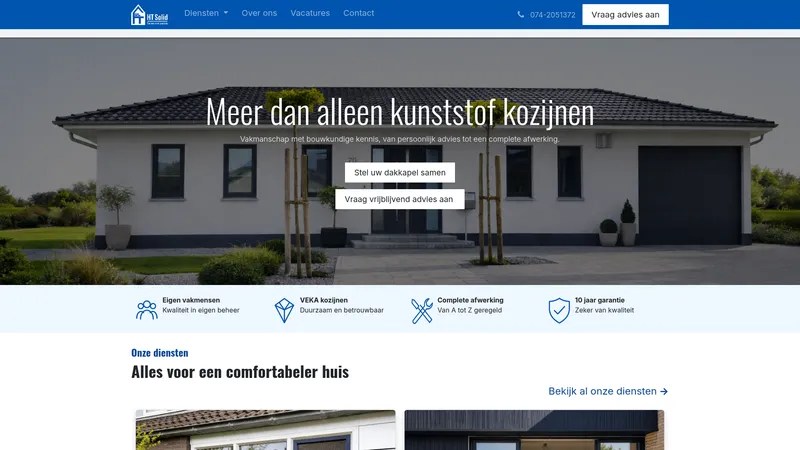 Website van HT Solid B.V.