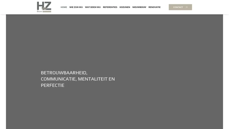 Website van HvdZ Bouw