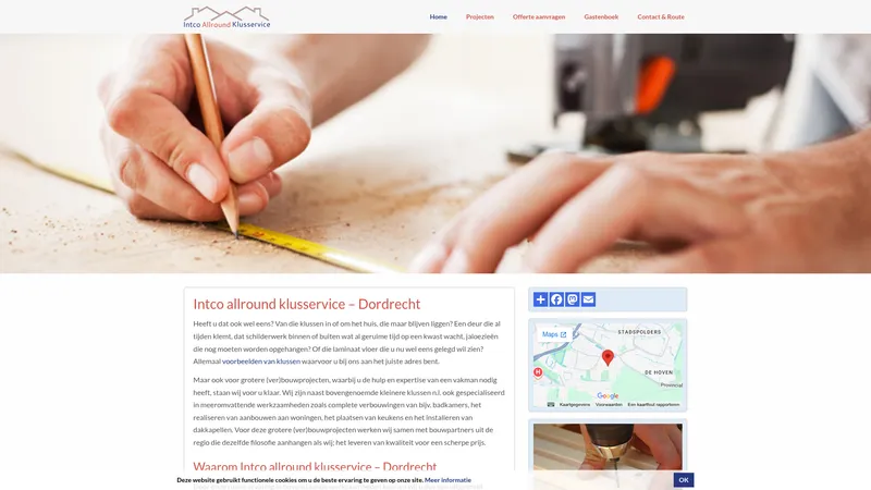 Website van Intco allround klusservice