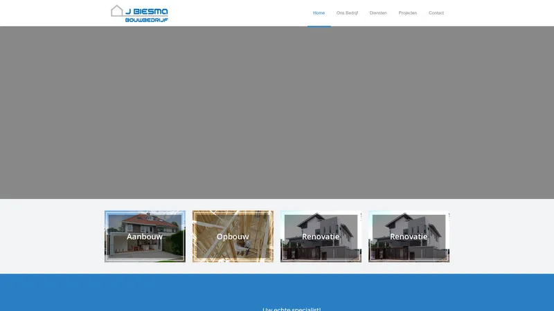 Website van J. Biesma Timmer- en Afbouwbedrijf