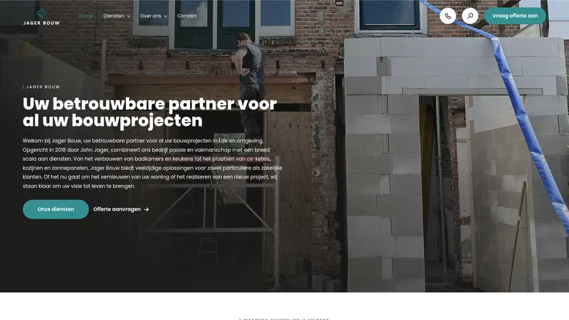 Website van JAGER BOUW