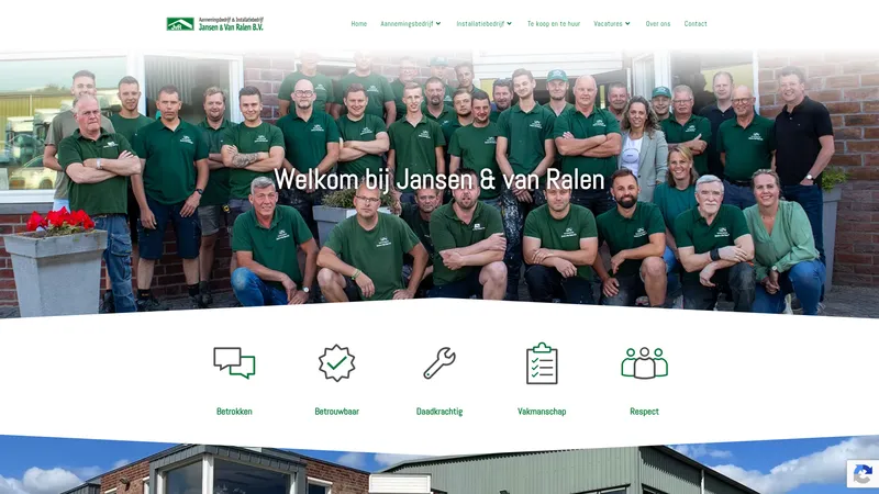 Website van Jansen en van Ralen BV