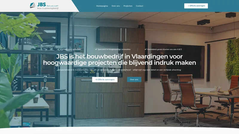 Website van JBS bouw-en aannemingsbedrijf