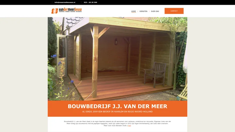 Website van JJ. van der Meer Bouw