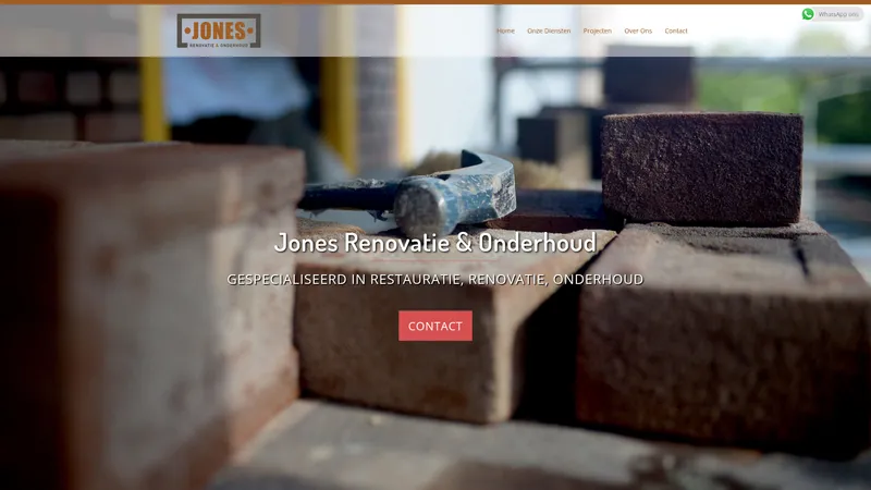 Website van Jones Aannemersbedrijf