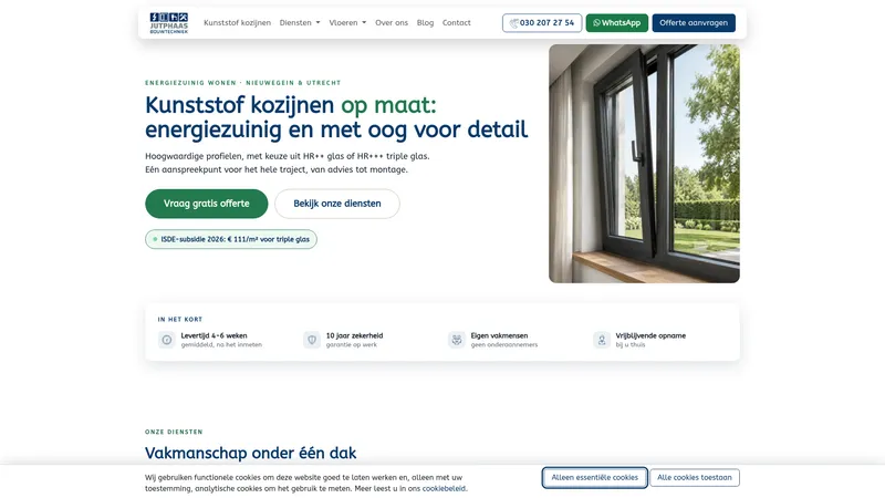 Website van Jutphaas Bouwtechniek