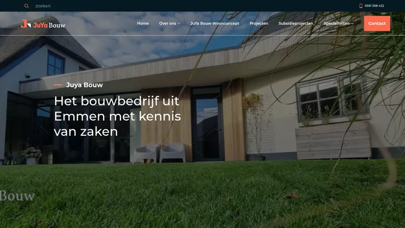 Website van JuYa Bouw B.V.