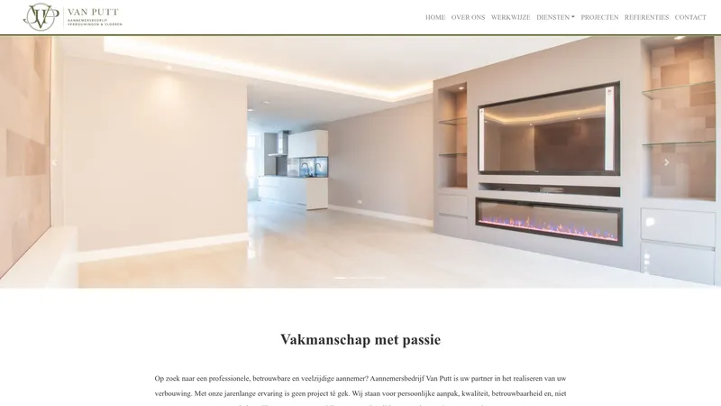 Website van JVP Aannemersbedrijf van Putt