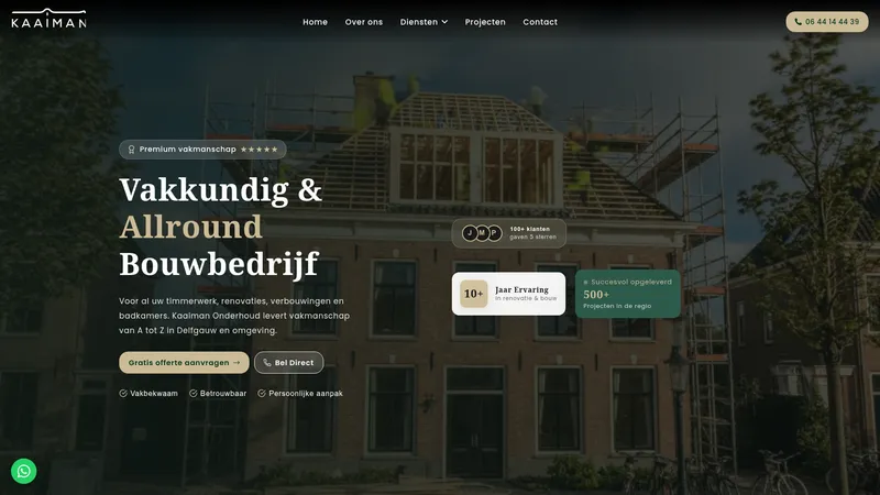 Website van Kaaiman Onderhoud