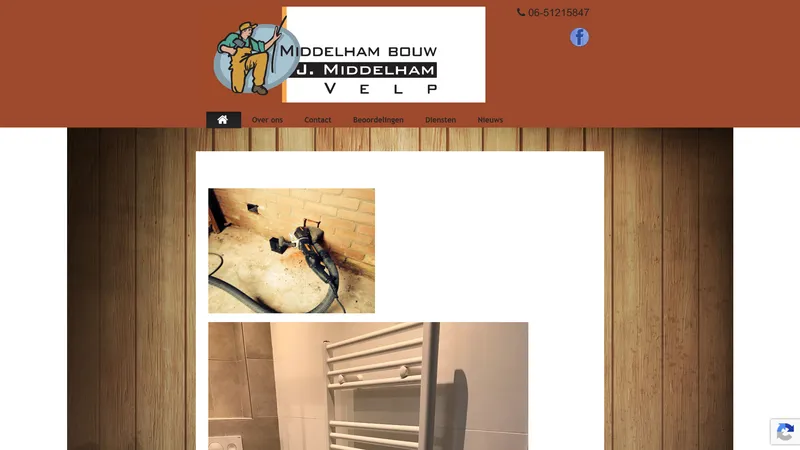Website van Klussenbedrijf Middelham Arnhem