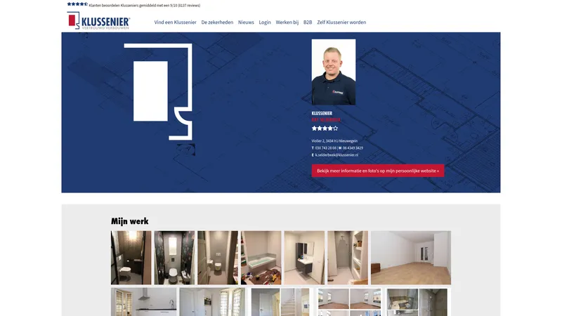 Website van Klussenier Kay Selderbeek