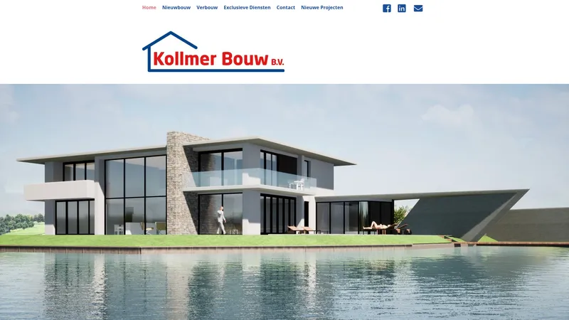 Website van Kollmer Bouw B.V.