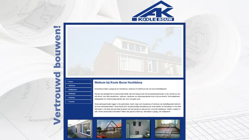 Website van Koole Bouw
