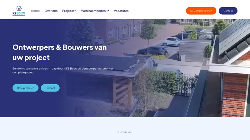 Website van KS Bouw B.V.